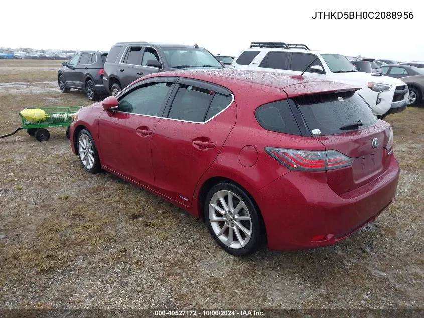 JTHKD5BH0C2088956 2012 Lexus Ct 200H Premium