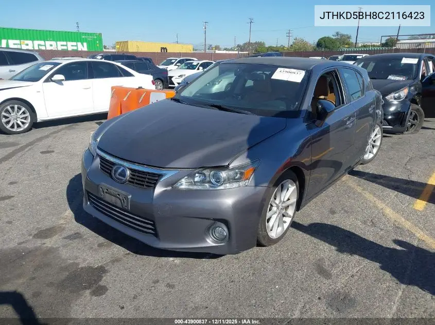JTHKD5BH8C2116423 2012 Lexus Ct 200H Premium