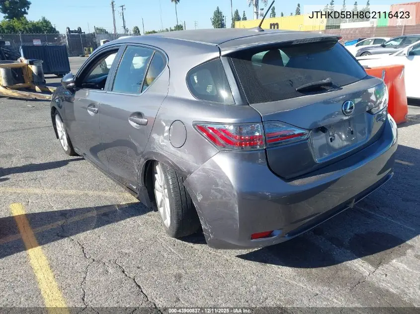 JTHKD5BH8C2116423 2012 Lexus Ct 200H Premium