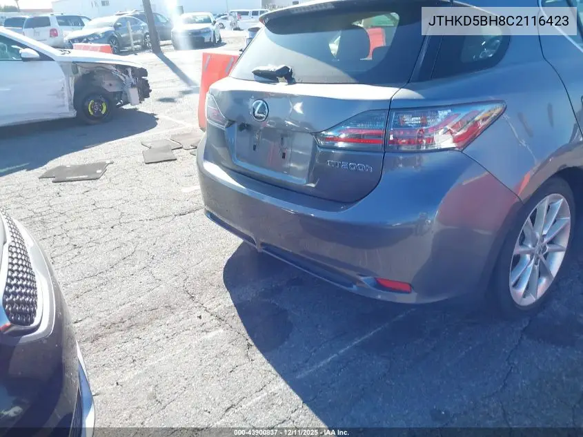 JTHKD5BH8C2116423 2012 Lexus Ct 200H Premium