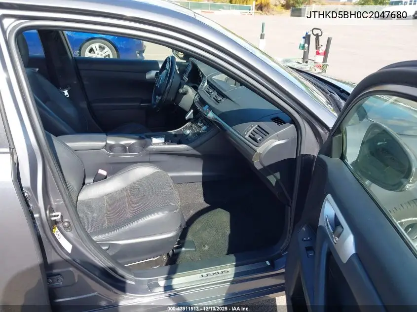 JTHKD5BH0C2047680 2012 Lexus Ct 200H Premium