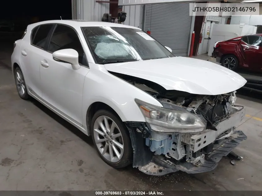 JTHKD5BH8D2146796 2013 Lexus Ct 200H