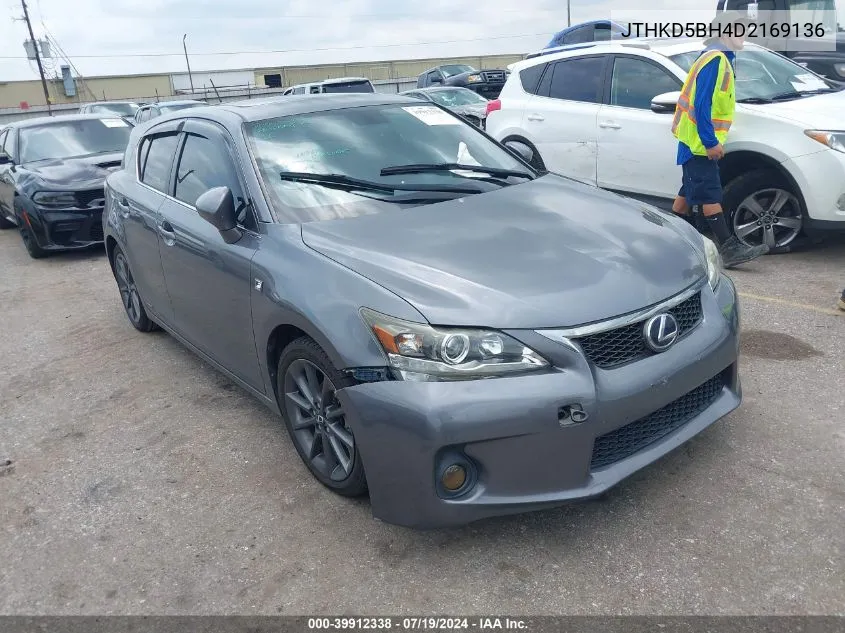 JTHKD5BH4D2169136 2013 Lexus Ct 200H