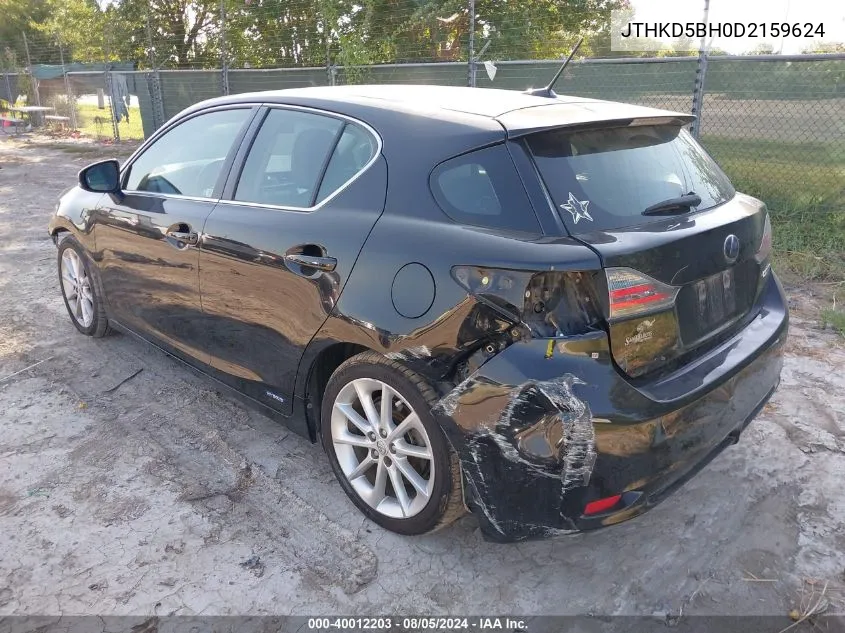 JTHKD5BH0D2159624 2013 Lexus Ct 200H