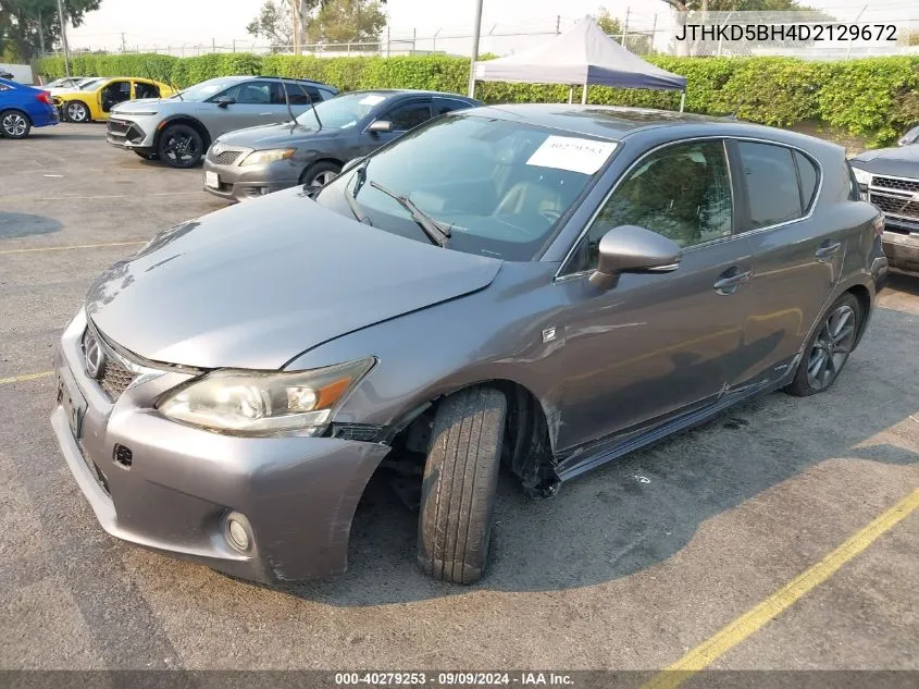 JTHKD5BH4D2129672 2013 Lexus Ct 200H