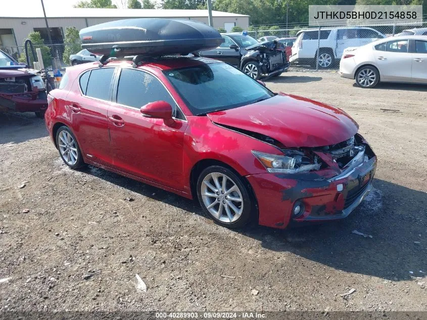 JTHKD5BH0D2154858 2013 Lexus Ct 200H