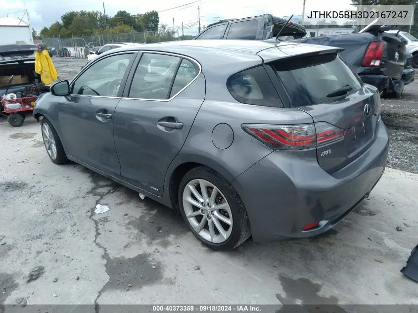 JTHKD5BH3D2167247 2013 Lexus Ct 200H