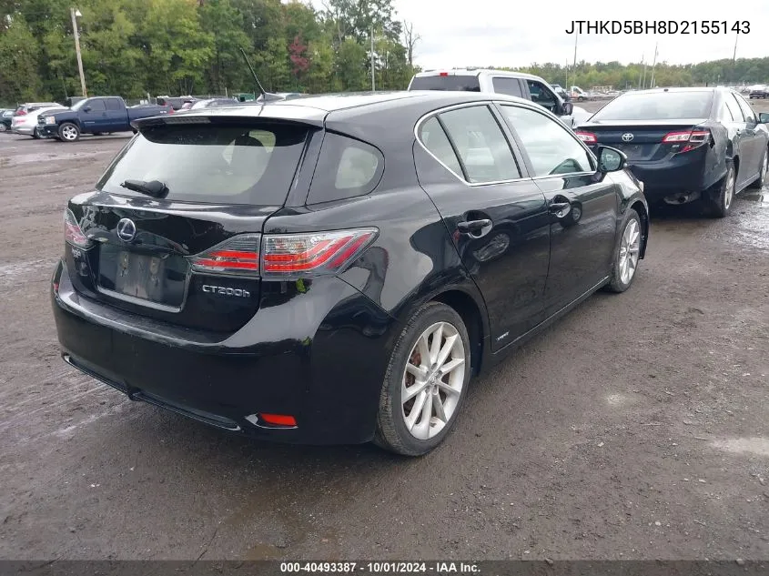 JTHKD5BH8D2155143 2013 Lexus Ct 200H