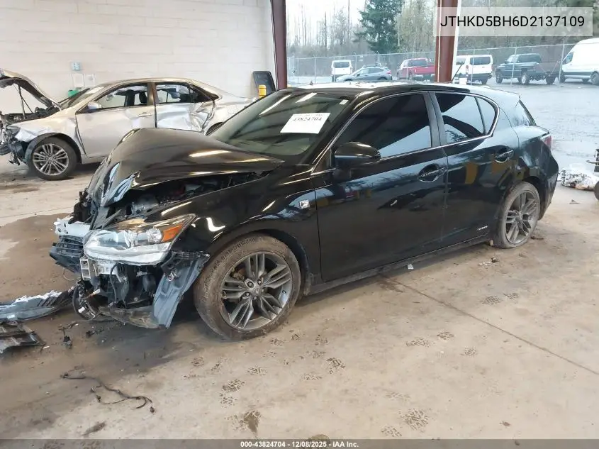 JTHKD5BH6D2137109 2013 Lexus Ct 200H