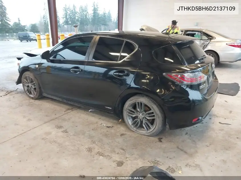 JTHKD5BH6D2137109 2013 Lexus Ct 200H