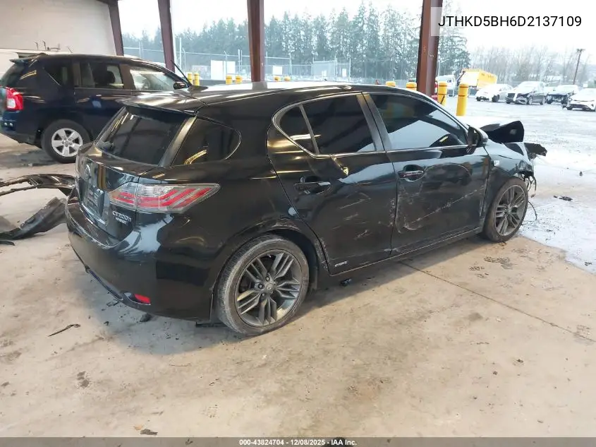 JTHKD5BH6D2137109 2013 Lexus Ct 200H