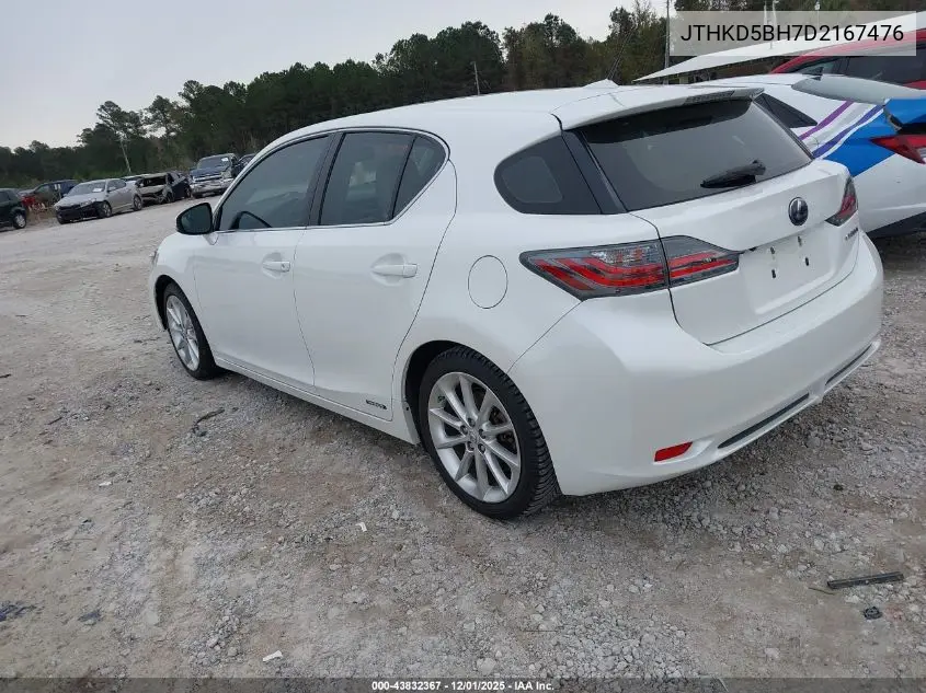 JTHKD5BH7D2167476 2013 Lexus Ct 200H