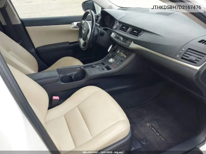 JTHKD5BH7D2167476 2013 Lexus Ct 200H