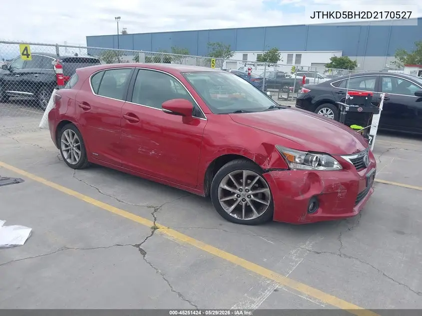 2013 Lexus Ct 200H VIN: JTHKD5BH2D2170527 Lot: 45251424