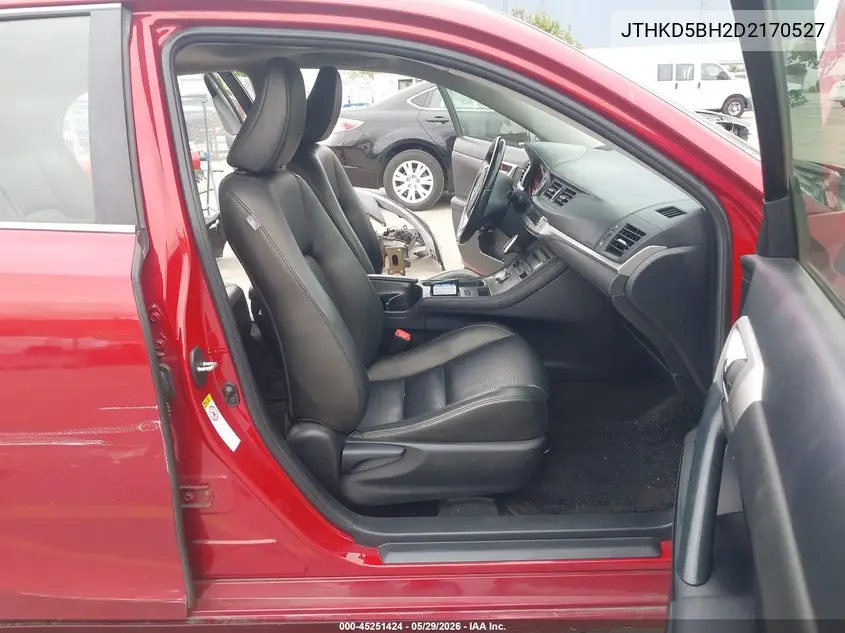 2013 Lexus Ct 200H VIN: JTHKD5BH2D2170527 Lot: 45251424