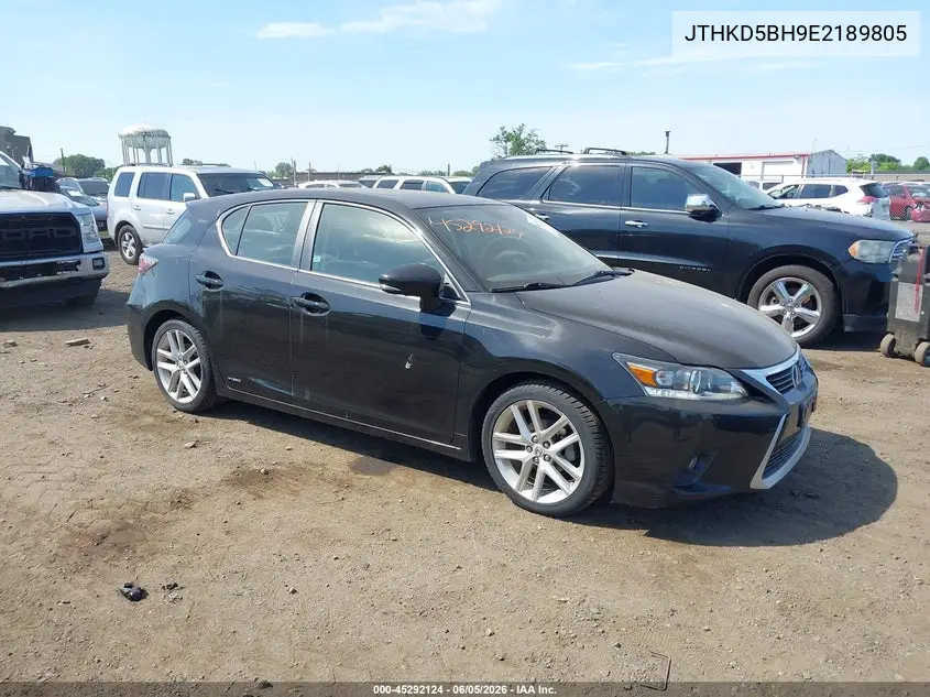 2014 Lexus Ct 200H VIN: JTHKD5BH9E2189805 Lot: 45292124