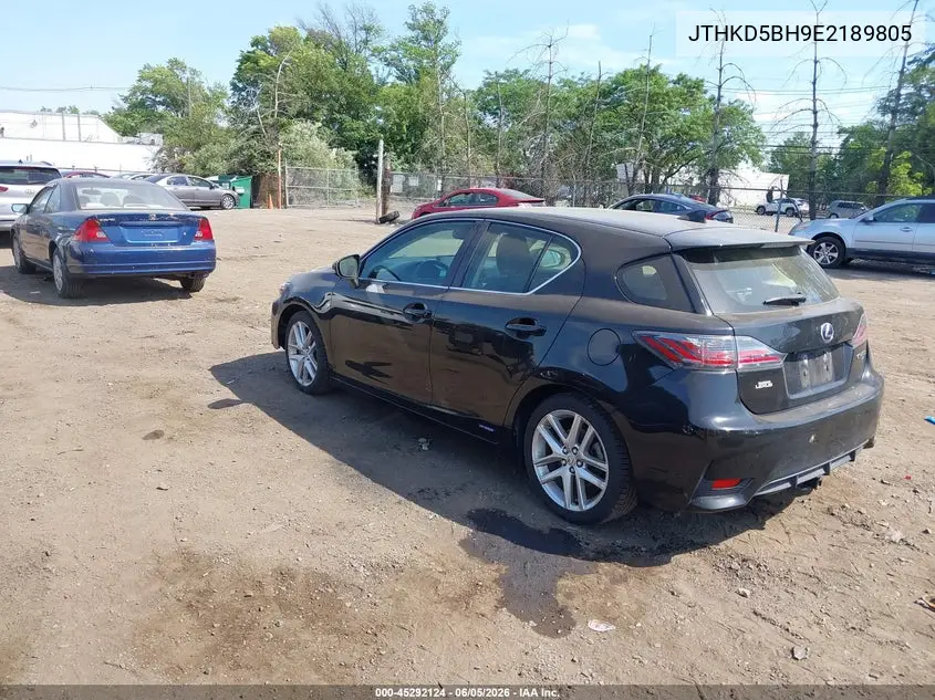2014 Lexus Ct 200H VIN: JTHKD5BH9E2189805 Lot: 45292124
