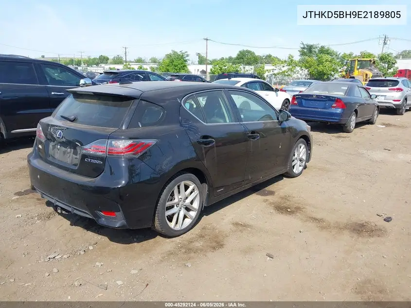 2014 Lexus Ct 200H VIN: JTHKD5BH9E2189805 Lot: 45292124