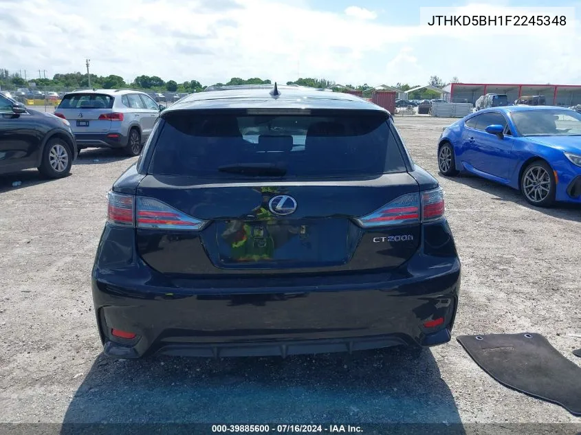 JTHKD5BH1F2245348 2015 Lexus Ct 200H