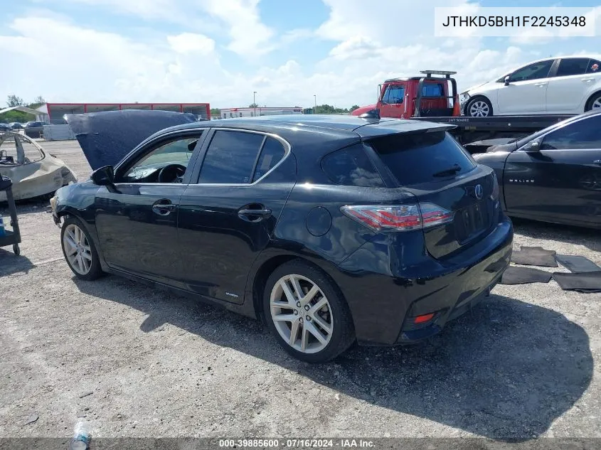 JTHKD5BH1F2245348 2015 Lexus Ct 200H