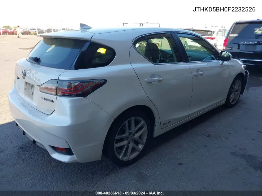 JTHKD5BH0F2232526 2015 Lexus Ct 200H