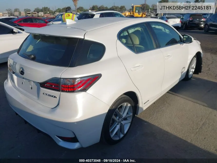 JTHKD5BH2F2245181 2015 Lexus Ct 200