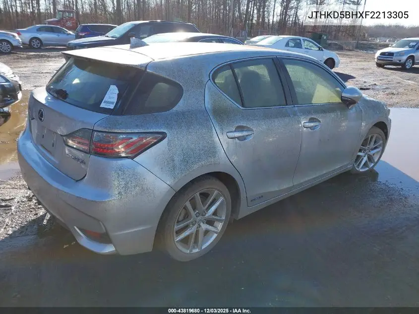 JTHKD5BHXF2213305 2015 Lexus Ct 200H