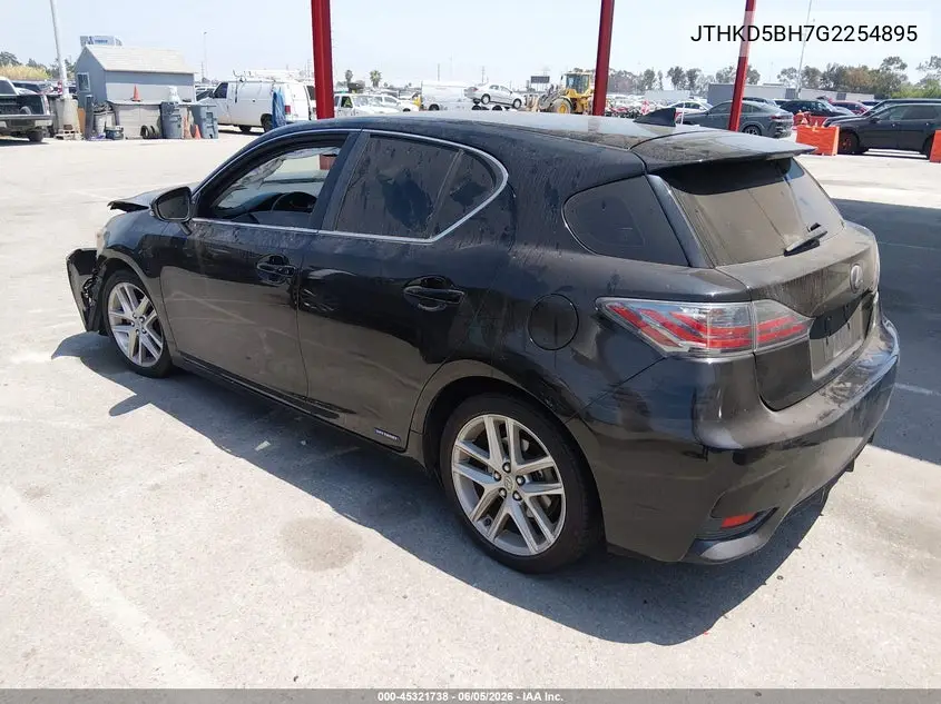 2016 Lexus Ct 200H VIN: JTHKD5BH7G2254895 Lot: 45321738