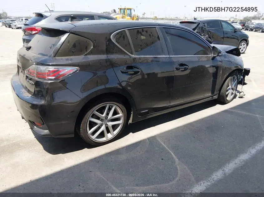 2016 Lexus Ct 200H VIN: JTHKD5BH7G2254895 Lot: 45321738