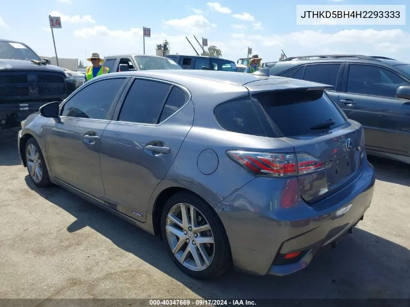 2017 Lexus Ct 200 VIN: JTHKD5BH4H2293333 Lot: 40347669