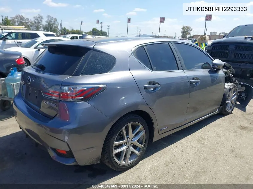 2017 Lexus Ct 200 VIN: JTHKD5BH4H2293333 Lot: 40347669