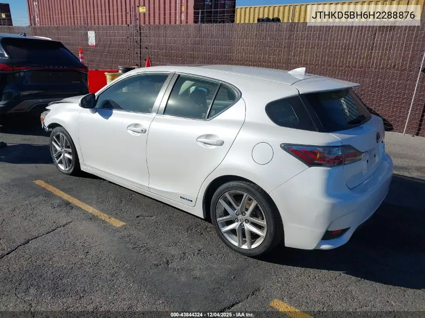 JTHKD5BH6H2288876 2017 Lexus Ct 200H