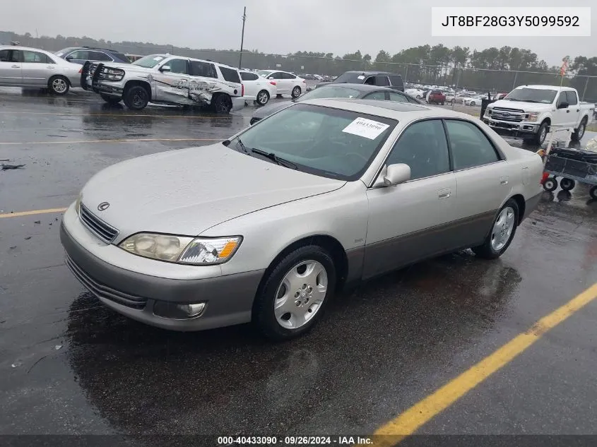 JT8BF28G3Y5099592 2000 Lexus Es 300