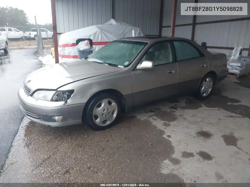JT8BF28G1Y5098828 2000 Lexus Es 300