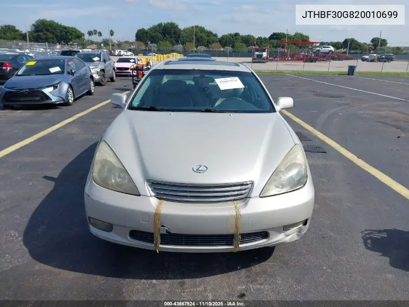 JTHBF30G820010699 2002 Lexus Es 300