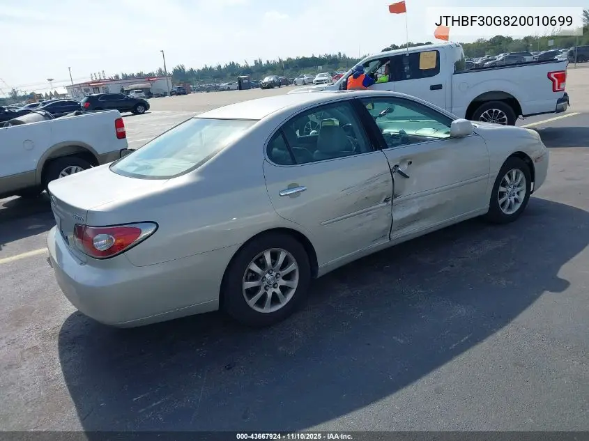 JTHBF30G820010699 2002 Lexus Es 300
