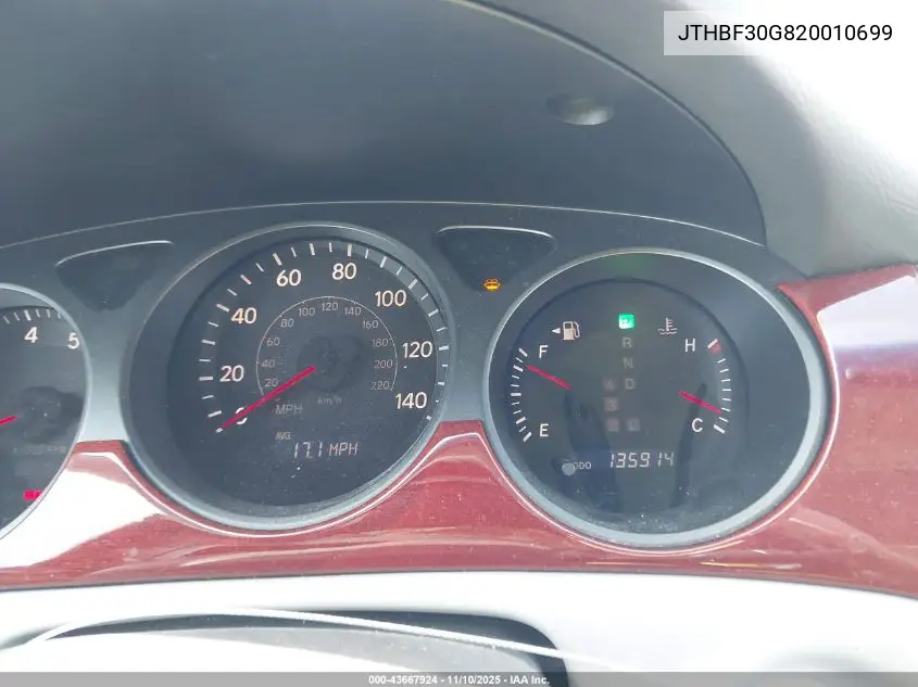 JTHBF30G820010699 2002 Lexus Es 300