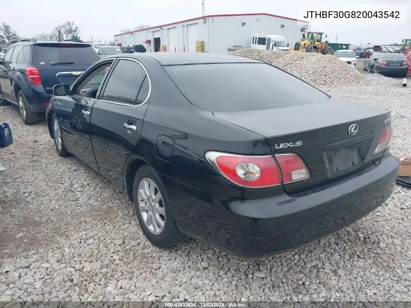 JTHBF30G820043542 2002 Lexus Es 300