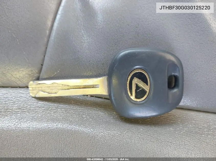 JTHBF30G030125220 2003 Lexus Es 300