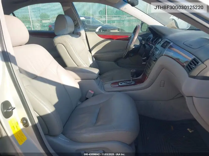 JTHBF30G030125220 2003 Lexus Es 300