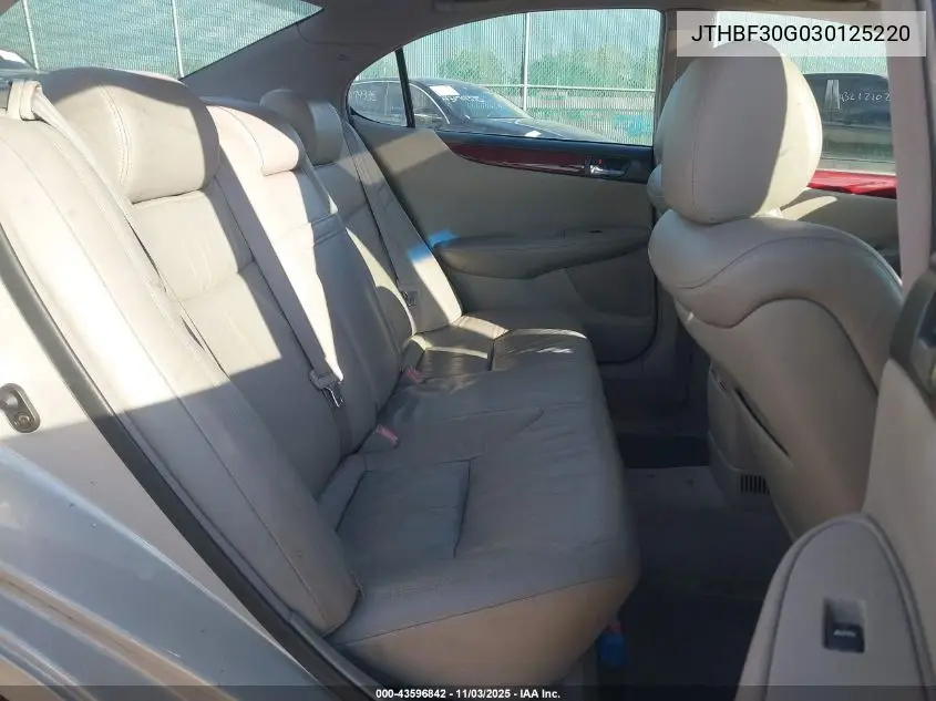 JTHBF30G030125220 2003 Lexus Es 300