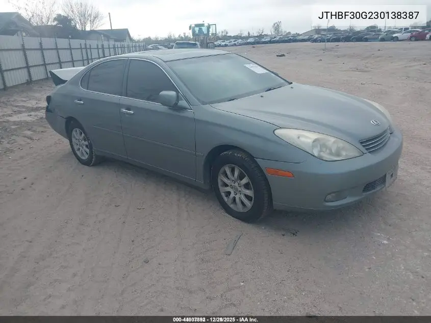 JTHBF30G230138387 2003 Lexus Es 300
