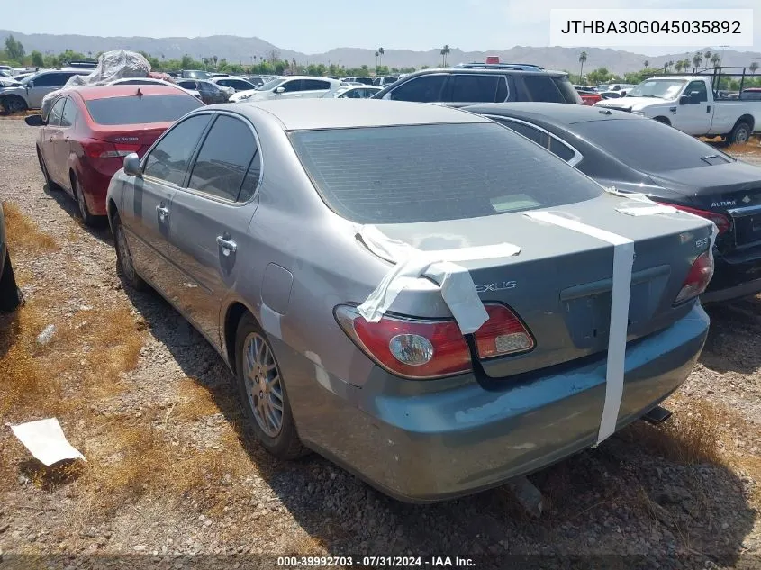 JTHBA30G045035892 2004 Lexus Es 330