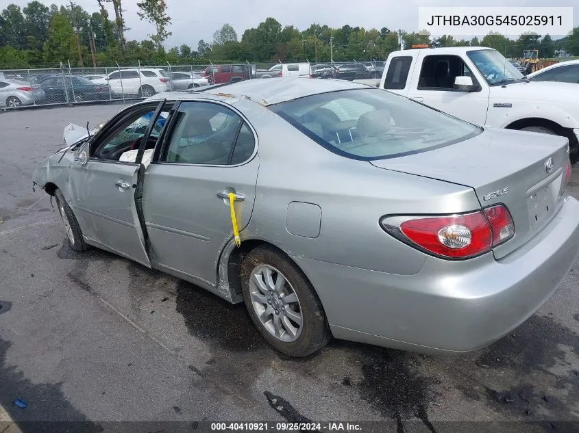 JTHBA30G545025911 2004 Lexus Es 330