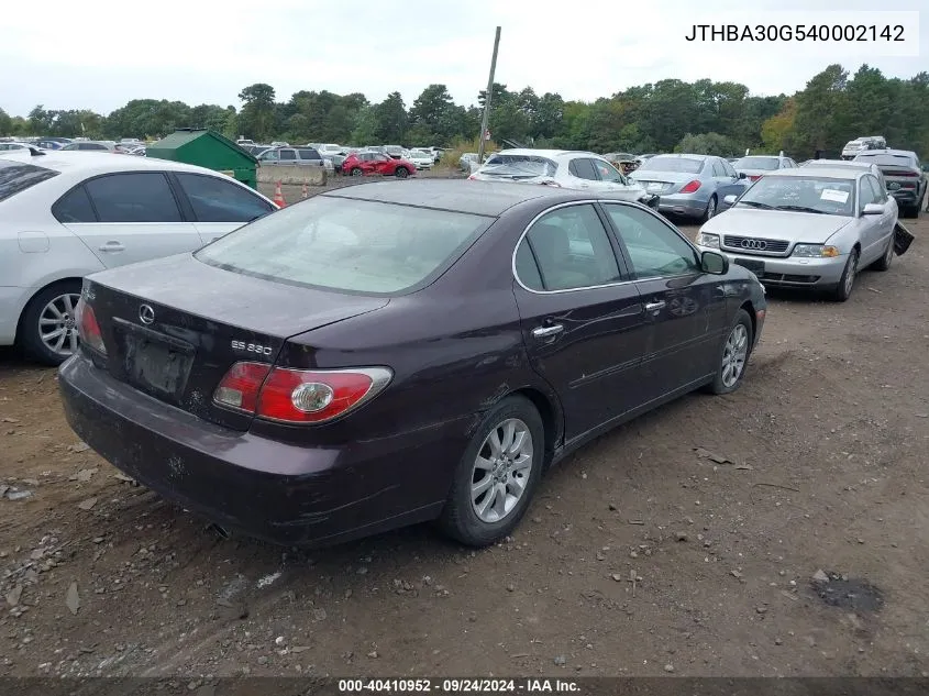 JTHBA30G540002142 2004 Lexus Es 330