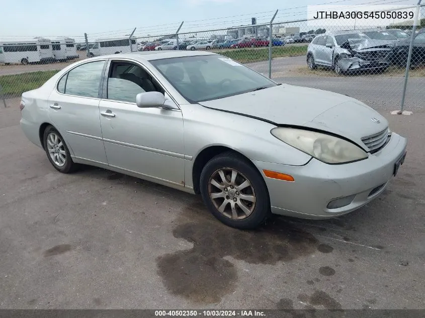 JTHBA30G545050839 2004 Lexus Es 330