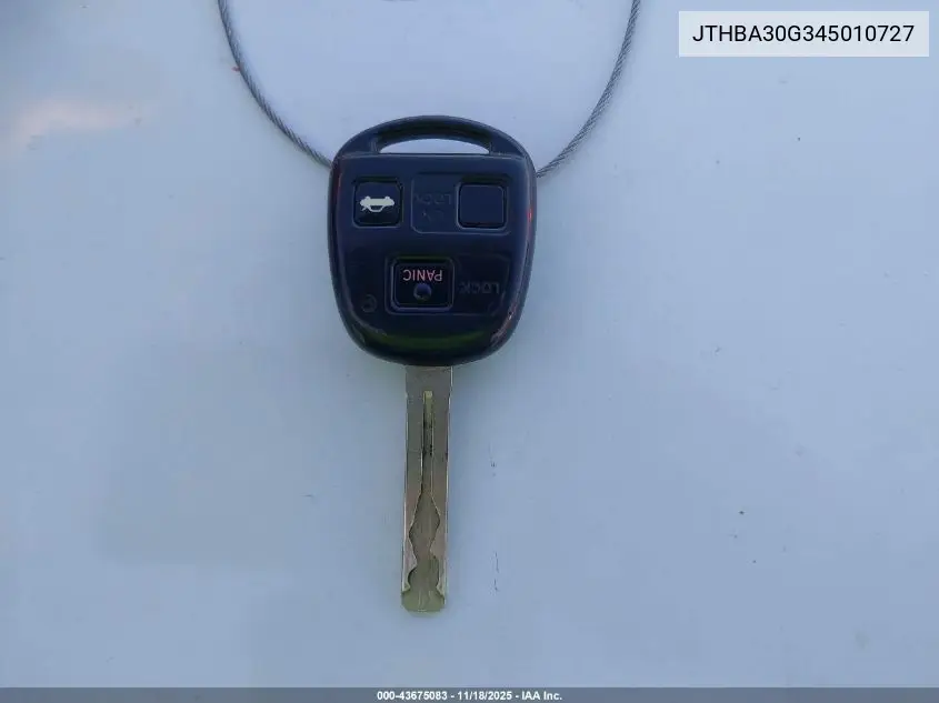 JTHBA30G345010727 2004 Lexus Es 330