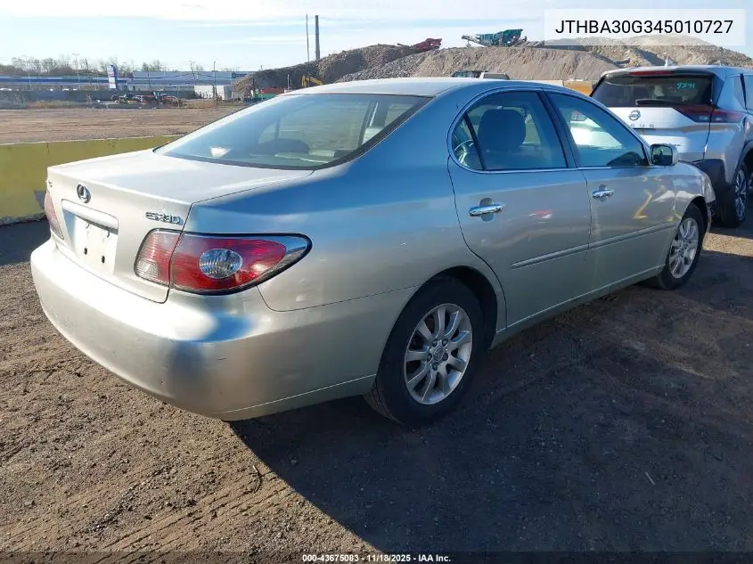 JTHBA30G345010727 2004 Lexus Es 330