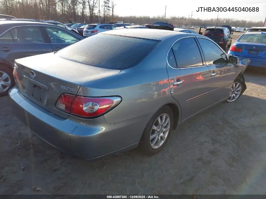 JTHBA30G445040688 2004 Lexus Es 330
