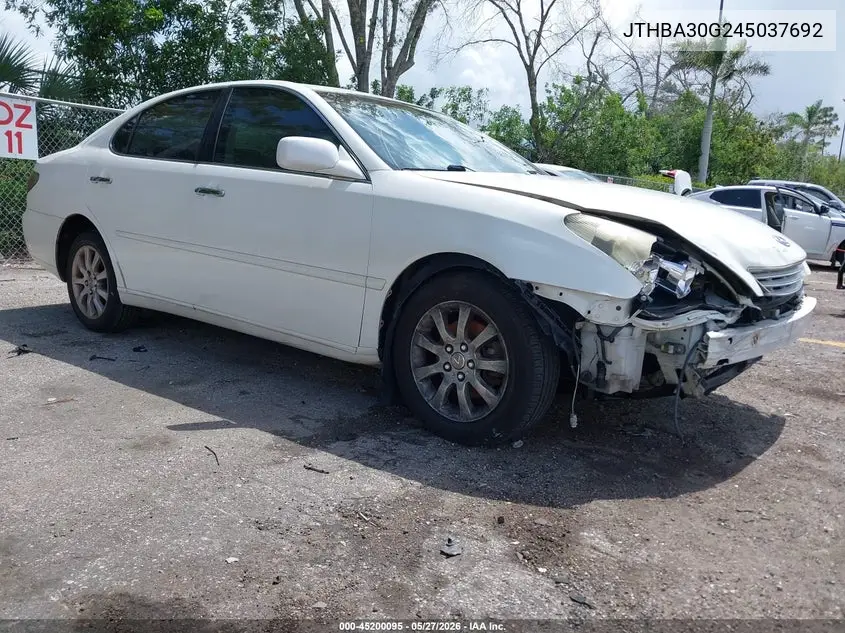 2004 Lexus Es 330 VIN: JTHBA30G245037692 Lot: 45200095